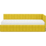  Kutni krevetni okvir s madracem s uzglavljem 2 kom. Žuta Baršun | shoptok.hr