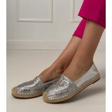 Gemre Silver perforated espadrilles on a platform Zelvira | shoptok.hr