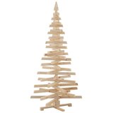 vidaXL Božićna drvca s stalakom Prirodna 180 cm Masivna borovina | shoptok.hr