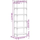  Regal za knjige 6 razina smeđa boja hrasta 60x30x188 cm drveni | shoptok.hr
