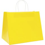  Papirnate vrećice 250 kom s ručkama žute 32x22x24 cm | shoptok.hr
