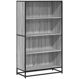 vidaXL Knjižna omara siva sonoma 80,5x35x139 cm inženirski les | Shoptok.si