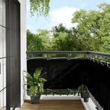  Balkonsko platno črno 75x1000 cm 100 % poliestrski oxford | Shoptok.si