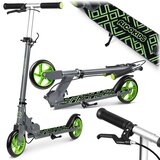 Ricokids romobil za djecu Kodi, PU kotači, crno zeleni | shoptok.hr