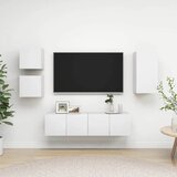  5-dijelni set TV ormarića bijeli od konstruiranog drva | shoptok.hr