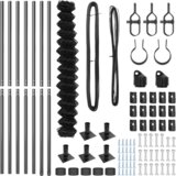  Ograda s lancem s 7 postolja s flanšama 1.6x10 m Galvanizirani čelik | shoptok.hr