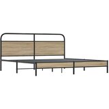 Metalni okvir kreveta bez madraca boja hrasta 183x213 cm | shoptok.hr