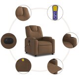  Električni masažni naslonjač od tkanine smeđi | shoptok.hr