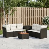  Set sofe 8 kom. Crna i krem-bijela Poli Rattan i čelik | shoptok.hr