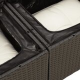  9-dijelni set vrtnih sofa s jastucima crni od poliratana Crna 65.5 x 62 x 69 cm | shoptok.hr