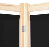 Sobna pregrada s 3 panela od tkanine 120 x 170 x 4 cm crna | shoptok.hr