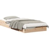  Krevet s daskama Smeđa 90 x 210 cm Čvrsta borova drva | shoptok.hr