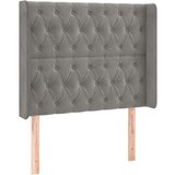  Posteljno vzglavje svetlo sivo 93x16x118/128 cm žamet, (20793503) | Shoptok.si