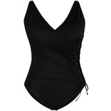 Trendyol Curve Plus Size Swimsuit - Black - Plain cene