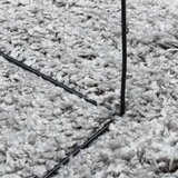  Čupavi moderni tepih s visokim vlaknima sivi Ø 100 cm | shoptok.hr