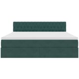  Krevet s od storage s madracem Tamnozelena 160 x 200 cm Baršun - Tamnozelena 160 x 200 cm Dizajn s jastučićima | shoptok.hr