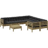  9-dijelni set vrtnih sofa s jastucima od impregnirane borovine | shoptok.hr