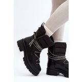 Boto Women's Snow Boots with Decorative Lacing Black Rilana | shoptok.hr