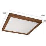 Brilagi-LED prigušiva svetiljka WOODY FRAME LED/50W/230V hrast 60x60 cm IP44 + daljinski upravljač | Eponuda.com