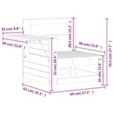  Sofa s naslonom za ruke i stolićem od masivne duglazije | shoptok.hr
