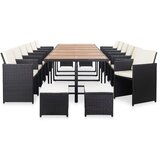  17-dijelni vrtni blagovaonski set od poliratana crni | shoptok.hr