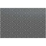 Vanjski tepih ARAKIL bijelo-crni 190 x 290 cm PP | shoptok.hr