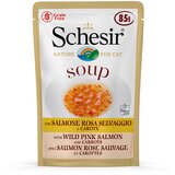 Schesir Cat Soup 6 x 85 g - Divji rožnati losos & korenje | Shoptok.si