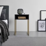 Premium Living nočna Omarica Golden, Črna, Zlata | Shoptok.si