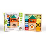 Classic World drvene senzorne kocke u okviru, 14 dijelova | shoptok.hr