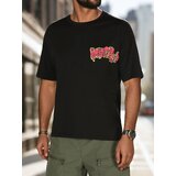 DStreet T-shirt męski z nadrukiem czarny | shoptok.hr