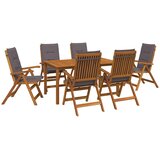  7-dijelni vrtni blagovaonski set 7 kom. Prirodna | shoptok.hr