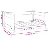  Krevet za pse 65,5x50,5x28 cm Masivni borov drvo | shoptok.hr