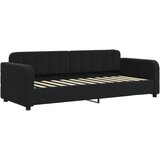  Dnevni krevet na razvlačenje s ladicama crni 80 x 200 cm baršun | shoptok.hr