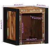 vidaXL Noćni ormarić Višebojni 40x35x40 cm Obrađeno puno drvo | shoptok.hr
