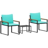  Setovi namještaja s jastukom 3 pcs Crna i Tirkizna Ratan | shoptok.hr