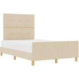  Krevet u krem boji 120x190 cm izrađen od tkanine | shoptok.hr