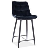  Barski stol LARA velvet črna | Shoptok.si