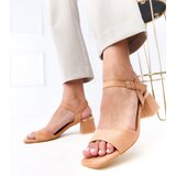 Gemre Brown block heel sandals Madea | ePonuda.com