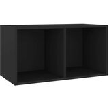 vidaXL Kutija za pohranu vinilnih ploča crna 71 x 34 x 36 cm drvena | shoptok.hr