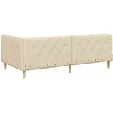  Kutni okvir kreveta Krema 100 x 200 cm tkanina | shoptok.hr