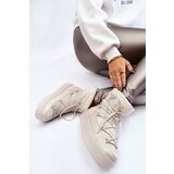 Gemre PM1 Women's Fashionable Lace-up Snow Boots Light beige Carrios | Shoptok.si