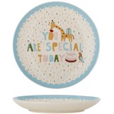 Bloomingville Mini Svetlo moder/kremno bel otroški krožnik iz kamenine ø 16 cm Celebrate – | Shoptok.si