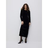 Reserved Haljina od velura - crno | shoptok.hr