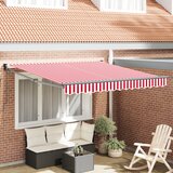 vidaXL Ročna retraktibilna tenda rdeče in bele črte 300x250 cm Cene