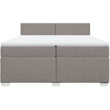  Krevet s oprugama i madracem smeđesivi 200x200 cm od tkanine | shoptok.hr