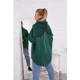 Kesi Insulated sweatshirt with back zip dark green Cene