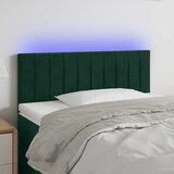  LED uzglavlje tamnozeleno 100x5x78/88 cm baršunasto | shoptok.hr