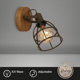 BRILONER 2670-014 - zidno spot svetlo retro 1xE27/25W/230V braon | Eponuda.com