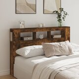  LED uzglavlje boja dimljenog hrasta 160 x 18,5 x 103,5 cm | shoptok.hr