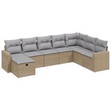  8-dijelni set vrtnih sofa s jastucima bež od poliratana | shoptok.hr